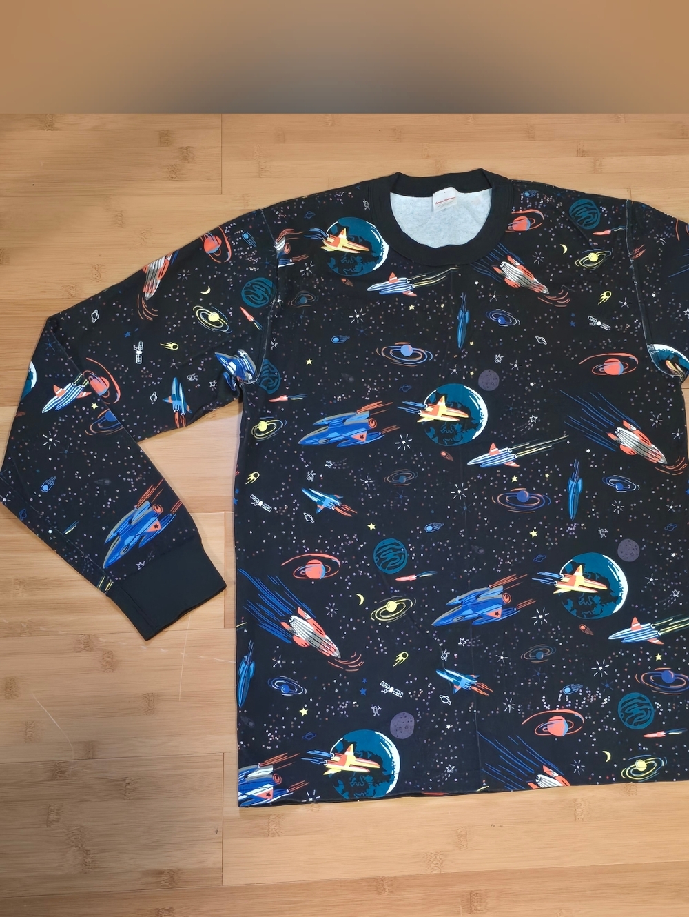 Hanna Andersson Women L Space Galaxy Sweatshirt Crewneck Discover the Sky Print